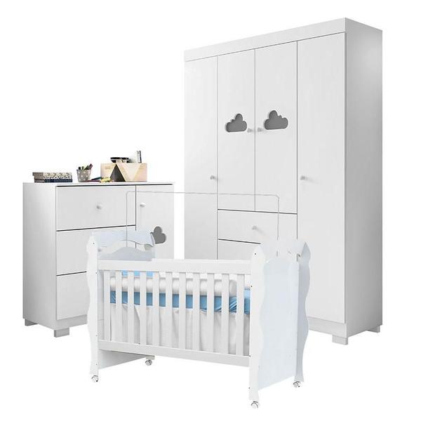 Imagem de Quarto de Bebê Ane com Berço Americano New Nanda Branco Brilho  Phoenix Baby