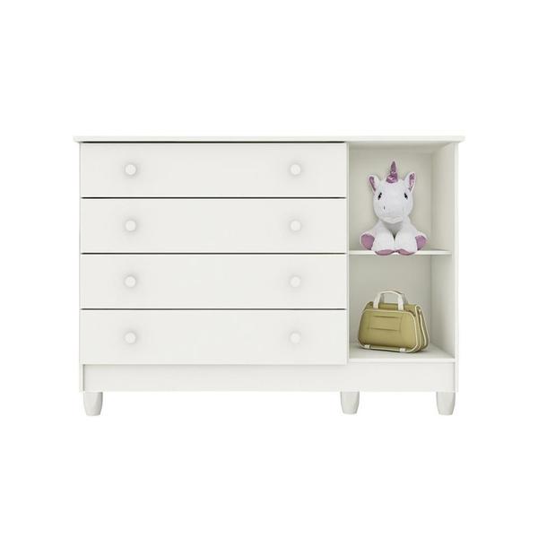 Imagem de Quarto de Bebê Berço 3 em 1 Gabrielle Cômoda com Porta Fraldario Infantil Branco Carolina Baby