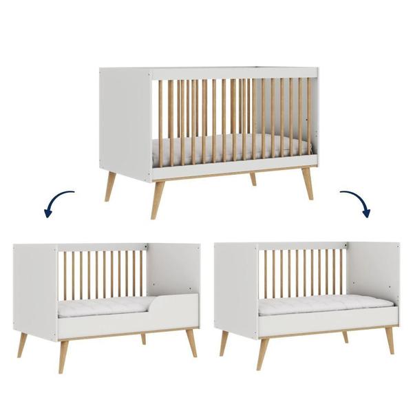 Quarto de Bebê Berço 3 em 1 Retrô Ligia Cômoda com Fraldário Gran Lorena Off White Carolina Baby Imagem de Quarto de Bebê Berço 3 em 1 Retrô Ligia Cômoda com Fraldário Gran Lorena Off White Carolina Baby