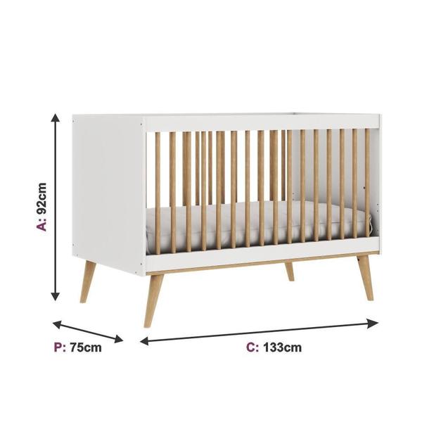 Quarto de Bebê Berço 3 em 1 Retrô Ligia Cômoda com Fraldário Gran Lorena Off White Carolina Baby Imagem de Quarto de Bebê Berço 3 em 1 Retrô Ligia Cômoda com Fraldário Gran Lorena Off White Carolina Baby