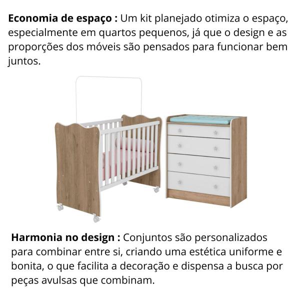 Imagem de Quarto De Bebê Berço Com Cômoda Moderno Doce Sonho