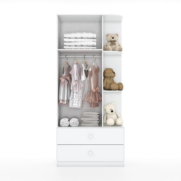 Quarto de Bebê Berço Mini Cama Guarda Roupa e Cômoda Sonho Encantado Espresso Móveis Branco Imagem de Quarto de Bebê Berço Mini Cama Guarda Roupa e Cômoda Sonho Encantado Espresso Móveis Branco