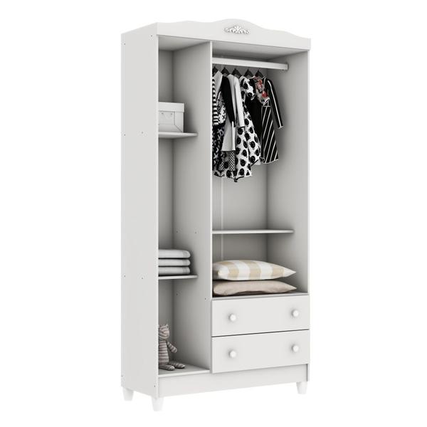 Imagem de Quarto de Bebê Berço Mini Cama Provençal Lisa Guarda Roupa 3 Portas Cômoda com Porta Fraldario Infantil Branco Carolina Baby