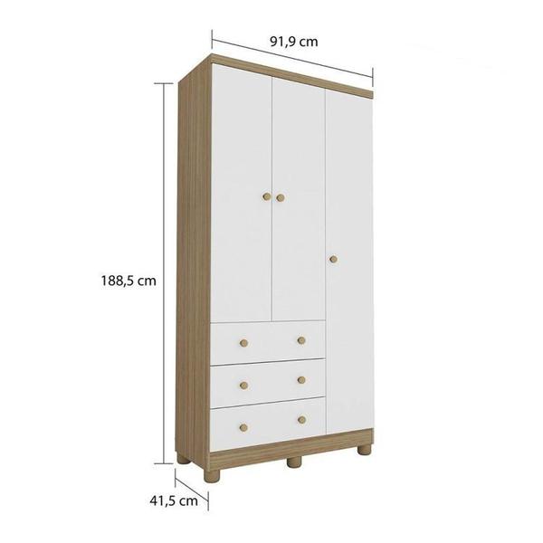 Quarto de Bebê com Guarda Roupa 3 Portas e Berço 100% MDF Pega-Pega - Espresso Móveis Imagem de Quarto de Bebê com Guarda Roupa 3 Portas e Berço 100% MDF Pega-Pega