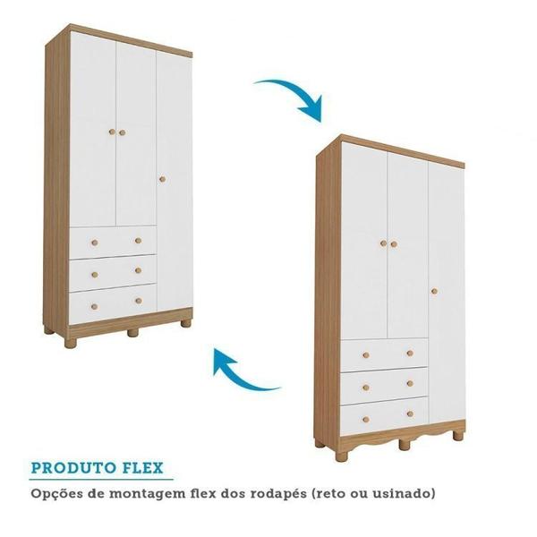 Quarto de Bebê com Guarda Roupa 3 Portas e Berço 100% MDF Pega-Pega - Espresso Móveis Imagem de Quarto de Bebê com Guarda Roupa 3 Portas e Berço 100% MDF Pega-Pega