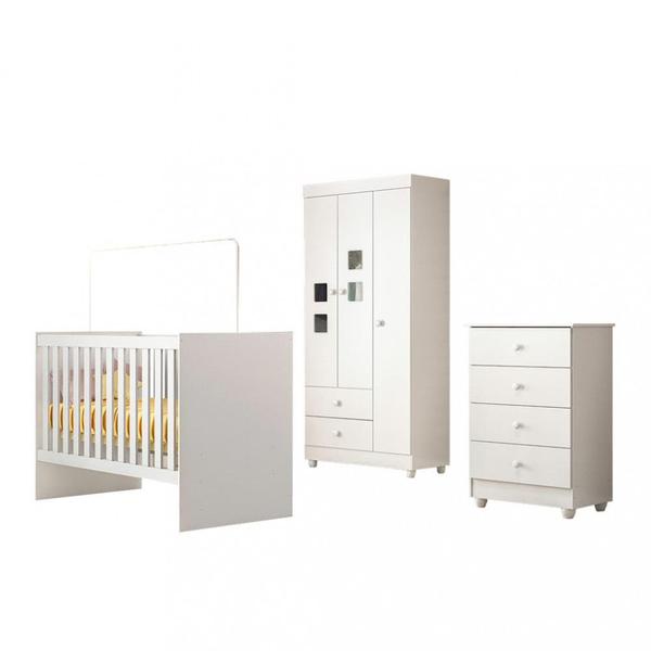 Imagem de Quarto de Bebê, Cômoda, Berço e Guarda Roupa Life Tigus Baby