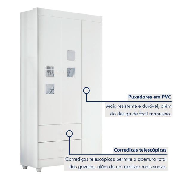 Quarto de Bebê Completo 100% MDF com Guarda Roupa 3 Portas, Cômoda e Berço Mini Cama Life Espresso Móveis Imagem de Quarto de Bebê Completo 100% MDF com Guarda Roupa 3 Portas, Cômoda e Berço Mini Cama Life Espresso Móveis