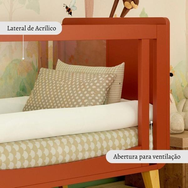 Imagem de Quarto de Bebê Completo Berço 2 em 1 com Cômoda 4 Gavetas e-Galaxy Espresso Móveis