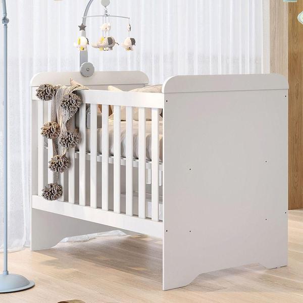 Imagem de Quarto de Bebê Completo Berço 3 em 1 Gabrielle Cômoda com Porta Fraldário Infantil Branco Carolina Baby