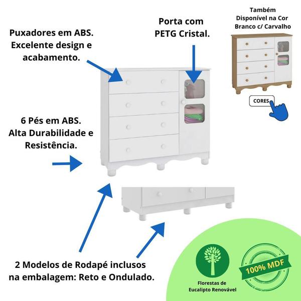 Imagem de Quarto De Bebê Completo Berço Americano E Cômoda Uli Peroba