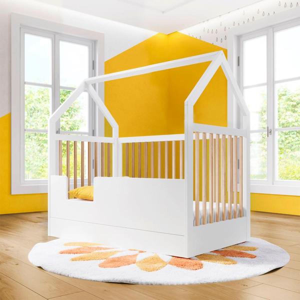 Imagem de Quarto De Bebê Completo Com Berço Montessoriano E Cômoda