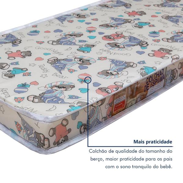 Quarto de Bebê Completo com Cômoda, Berço com Colchão e Guarda Roupas Mia Branco/Amadeirado - Tigus Baby Imagem de Quarto de Bebê Completo com Cômoda, Berço com Colchão e Guarda Roupas Mia Branco/Amadeirado