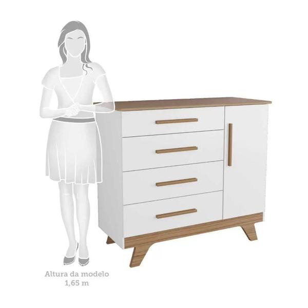 Quarto de Bebê Completo com Cômoda Berço e Guarda Roupa 100% MDF Retrô Kakau Espresso Móveis Imagem de Quarto de Bebê Completo com Cômoda Berço e Guarda Roupa 100% MDF Retrô Kakau Espresso Móveis