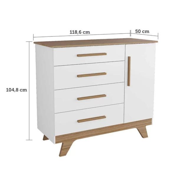 Quarto de Bebê Completo com Cômoda Berço e Guarda Roupa 100% MDF Retrô Kakau Espresso Móveis Imagem de Quarto de Bebê Completo com Cômoda Berço e Guarda Roupa 100% MDF Retrô Kakau Espresso Móveis