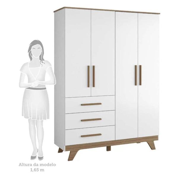 Quarto de Bebê Completo com Cômoda Berço e Guarda Roupa 100% MDF Retrô Kakau Espresso Móveis Imagem de Quarto de Bebê Completo com Cômoda Berço e Guarda Roupa 100% MDF Retrô Kakau Espresso Móveis