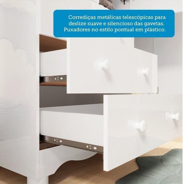 Imagem de Quarto de Bebê Completo com Guarda-roupa 3 Portas e Cômoda e Berço Nina 100% Mdf Espresso Móveis