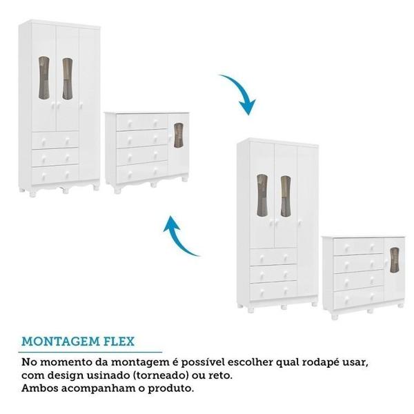 Quarto de Bebê Completo Guarda Roupa 3 Portas Cômoda 4 Gavetas e Berço 100% Mdf Lana Espresso Móveis Imagem de Quarto de Bebê Completo Guarda Roupa 3 Portas Cômoda 4 Gavetas e Berço 100% Mdf Lana Espresso Móveis