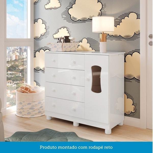 Quarto de Bebê Completo Guarda Roupa 3 Portas Cômoda 4 Gavetas e Berço 100% Mdf Lana Espresso Móveis Imagem de Quarto de Bebê Completo Guarda Roupa 3 Portas Cômoda 4 Gavetas e Berço 100% Mdf Lana Espresso Móveis