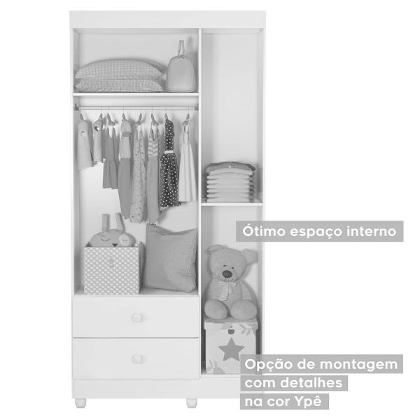 Imagem de Quarto de Bebê Completo Life 100% Mdf 3 Portas 6 Gavetas Branco 4110 - Tigus Baby