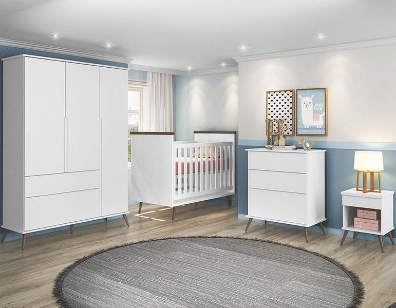 Imagem de Quarto de Bebê Completo Melissa 100% MDF Branco - Phoenix Baby