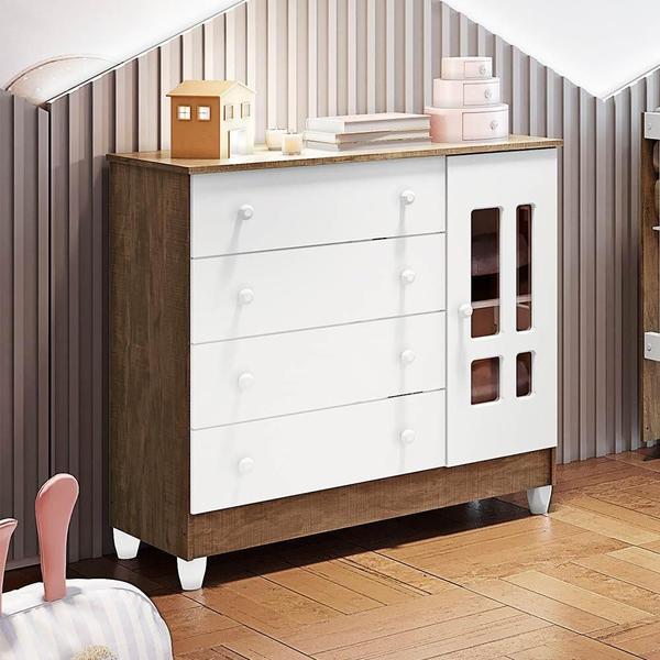 Quarto de Bebê Guarda Roupa 4 Portas Cômoda Ariel Berço Mini Cama Mirelle Amadeirado Carolina Baby Imagem de Quarto de Bebê Guarda Roupa 4 Portas Cômoda Ariel Berço Mini Cama Mirelle Amadeirado Carolina Baby