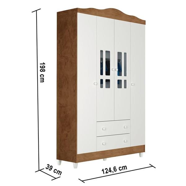 Quarto de Bebê Guarda Roupa 4 Portas Cômoda Ariel Berço Mini Cama Mirelle Amadeirado Carolina Baby Imagem de Quarto de Bebê Guarda Roupa 4 Portas Cômoda Ariel Berço Mini Cama Mirelle Amadeirado Carolina Baby