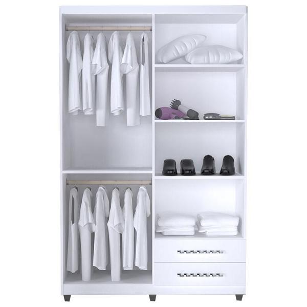 Imagem de Quarto de Bebê Louise 4 Portas com Berço Doce Sonho 100 Branco Brilho e Colchão - AJL