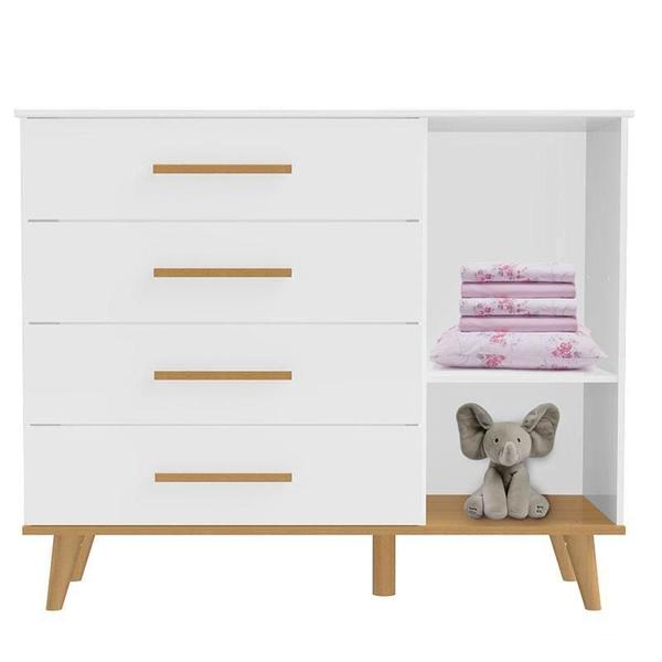 Quarto de Bebê Ludmila com Berço Ligia Branco Acetinado Bétula com Colchão Gazin - Carolina Móveis - Carolina Baby Imagem de Quarto de Bebê Ludmila com Berço Ligia Branco Acetinado Bétula com Colchão Gazin - Carolina Móveis