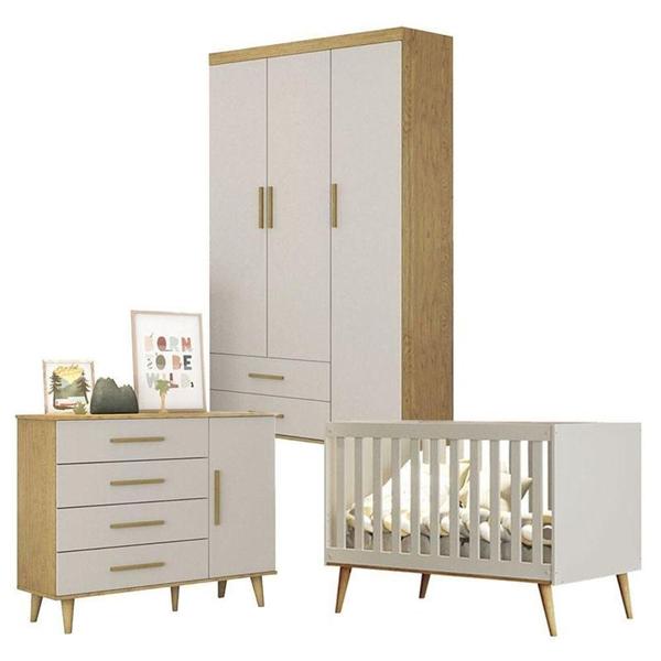 Imagem de Quarto De Bebê Ludmila Off White Bétula - Carolina Baby