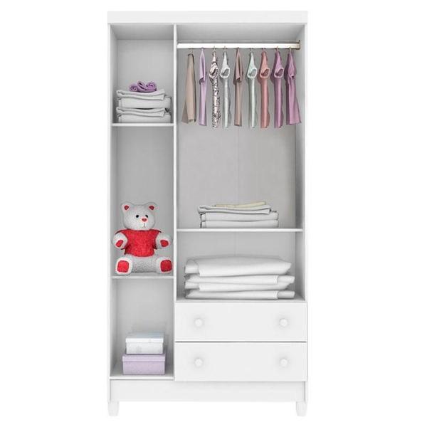 Imagem de Quarto De Bebê Mariah 3p Com Berço Lila Branco Brilho Com Colchão - Carolina