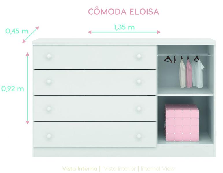 Imagem de Quarto de Bebê Modulado Eloisa MDF _ Phoenix Baby