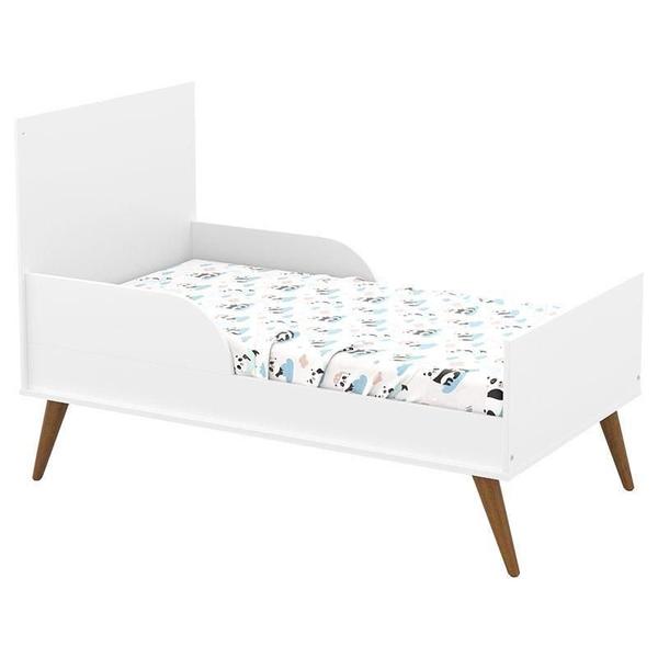 Imagem de Quarto de Bebê Retrô 3 Portas com Berço Retrô Gold Branco Soft Eco Wood com Colchão Ortobom - Matic 