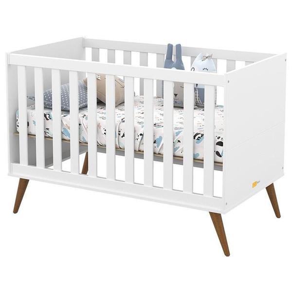 Imagem de Quarto de Bebê Retrô 3 Portas com Berço Retrô Gold Branco Soft Eco Wood - Matic 