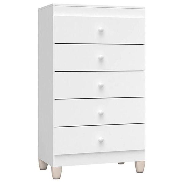 Imagem de Quarto De Bebê Ternura Baby 6 Portas Com Cômoda Gaveteiro Branco Brilho - Incorplac