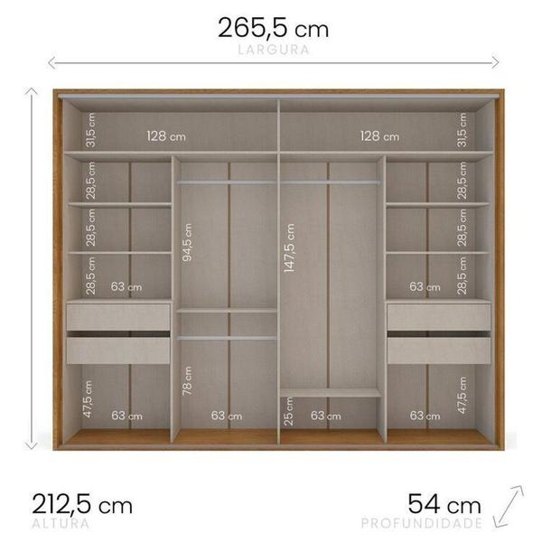 Quarto Guarda-Roupa 2 Portas Cômoda 4 Gavetas 2 Mesas de Cabeceira 2 Gavetas Freijó/Off White - Politorno Imagem de Quarto Guarda-Roupa 2 Portas Cômoda 4 Gavetas 2 Mesas de Cabeceira 2 Gavetas Freijó/Off White
