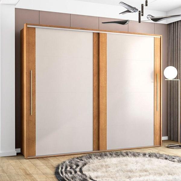 Quarto Guarda-Roupa 2 Portas Cômoda 4 Gavetas 2 Mesas de Cabeceira 2 Gavetas Freijó/Off White - Politorno Imagem de Quarto Guarda-Roupa 2 Portas Cômoda 4 Gavetas 2 Mesas de Cabeceira 2 Gavetas Freijó/Off White