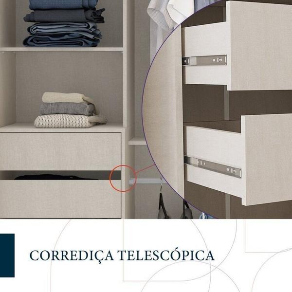 Imagem de Quarto Guarda Roupas 2 Portas Cômoda 4 Gavetas 2 Mesas de Cabeceira 2 Gavetas Freijó / Off White