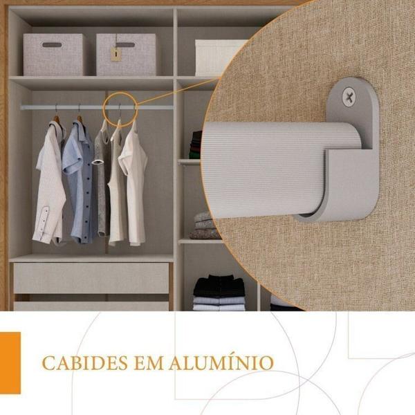 Imagem de Quarto Guarda Roupas 6 Portas Cômoda 4 Gavetas 1 Porta 2 Mesas de Cabeceira 3 Gavetas Freijó / Off White