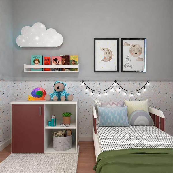 Imagem de Quarto Infantil Adoleta 1 PT Branco e Vermelho