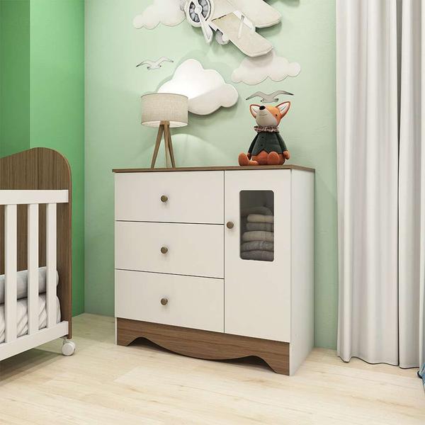 Imagem de Quarto Infantil Ben Flex 4 PT 5 GV Branco e Carvalho