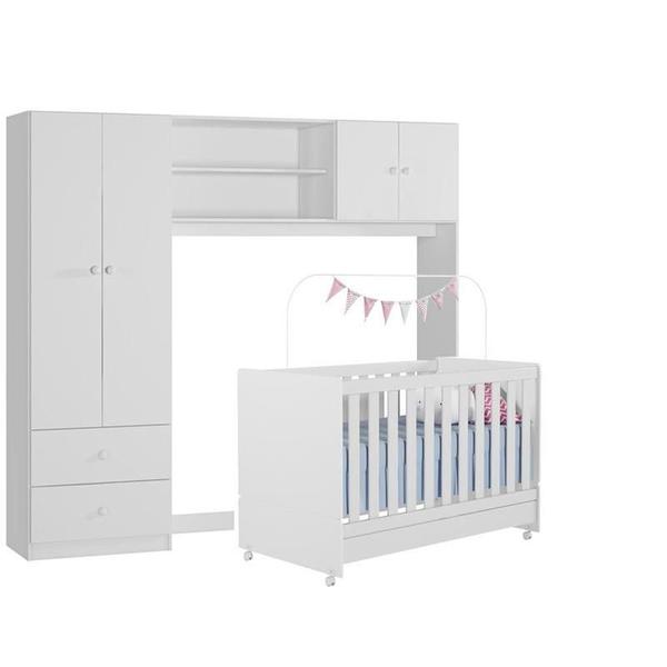 Quarto Infantil Berço Americano Encanto, Conjugado Ternura 04 Portas Branco - FbABY - Peternella Imagem de Quarto Infantil Berço Americano Encanto, Conjugado Ternura 04 Portas Branco - FbABY
