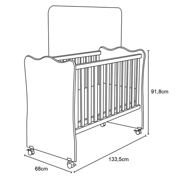 Imagem de Quarto Infantil Berço e Cômoda Certificado Inmetro Branco - Qmovi