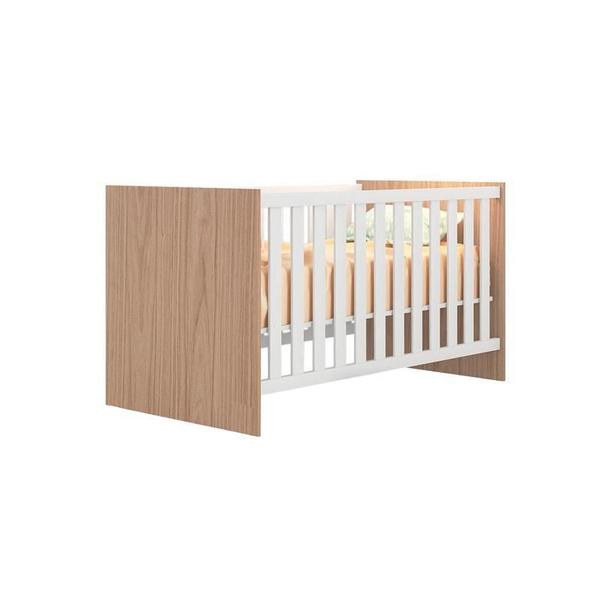 Imagem de Quarto Infantil Berço Mini Cama Americano Branco/Carvalho - Qmovi