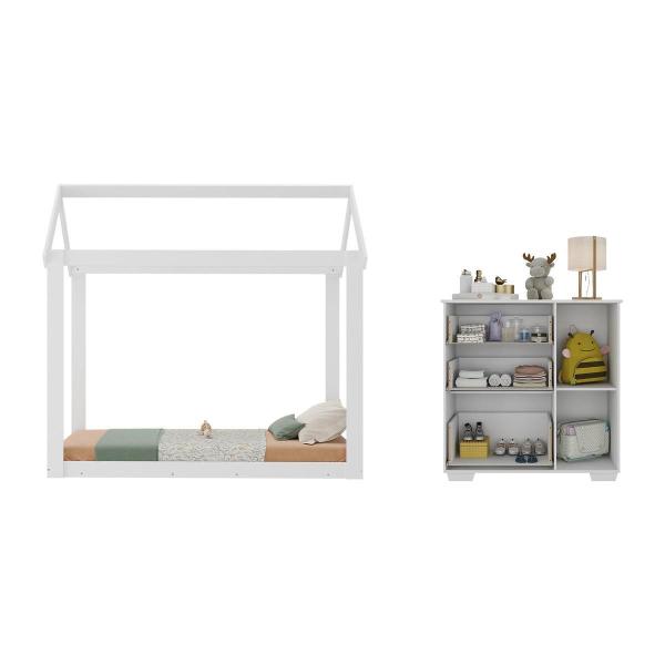 Imagem de Quarto Infantil Cama Montessoriana/Colchão/Cômoda Flex Algodão Doce Multimóveis MX4278