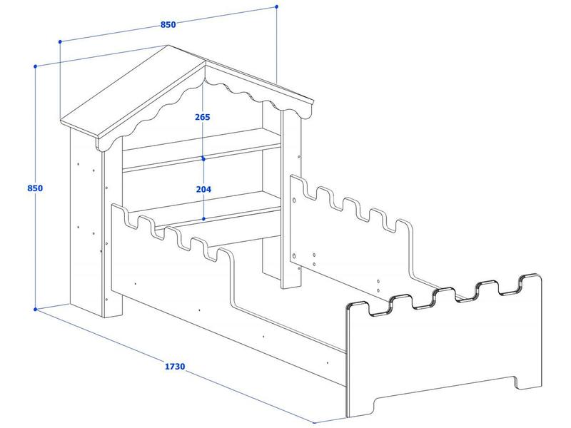 Imagem de Quarto Infantil Castelo Princesa com Cama e Estante para Brinquedos