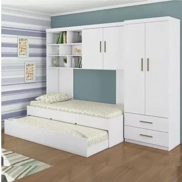 Imagem de Quarto Infantil Chiara Completo com Cama de Solteiro, Cama Auxiliar