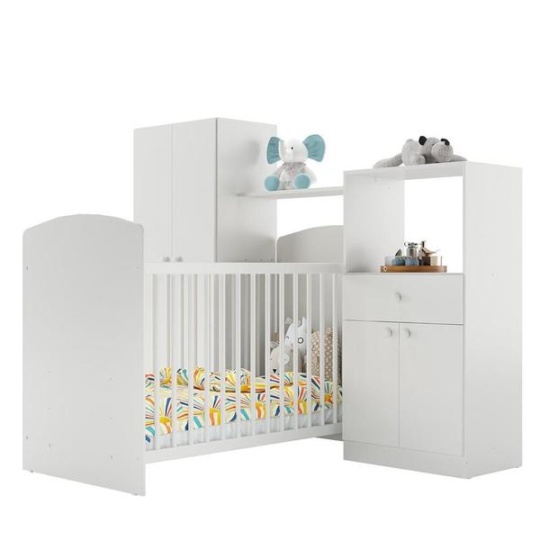 Imagem de Quarto Infantil com Colchão Incluso Meu Bebê Multimóveis Branco