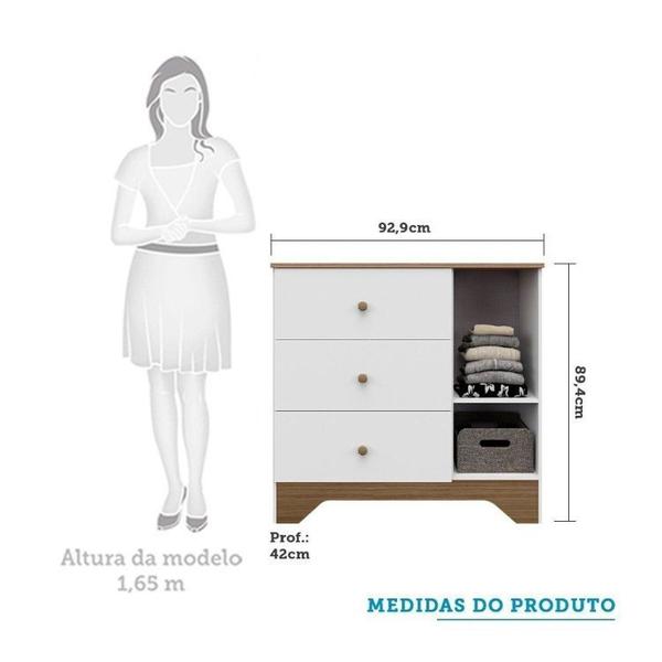 Quarto Infantil com Cômoda e Guarda Roupa com Janelas Retangulo 100% MDF Cocada - Espresso Móveis Imagem de Quarto Infantil com Cômoda e Guarda Roupa com Janelas Retangulo 100% MDF Cocada