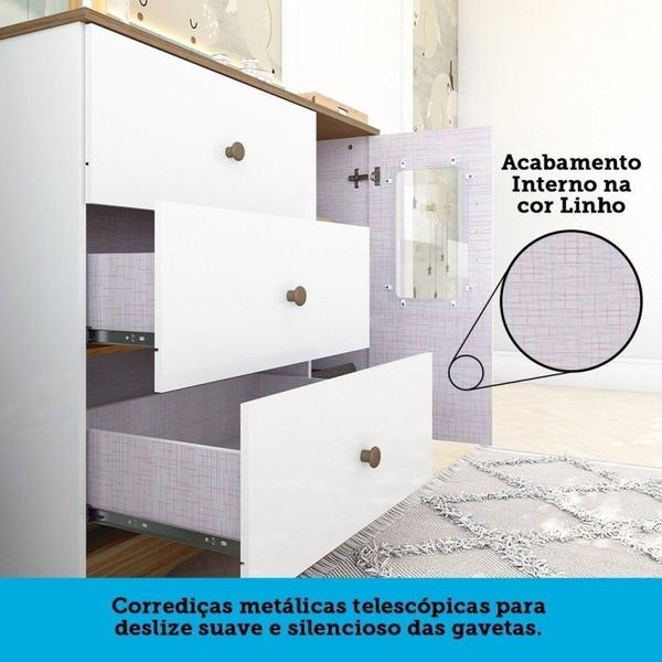 Quarto Infantil com Cômoda e Guarda Roupa com Janelas Retangulo 100% MDF Cocada - Espresso Móveis Imagem de Quarto Infantil com Cômoda e Guarda Roupa com Janelas Retangulo 100% MDF Cocada