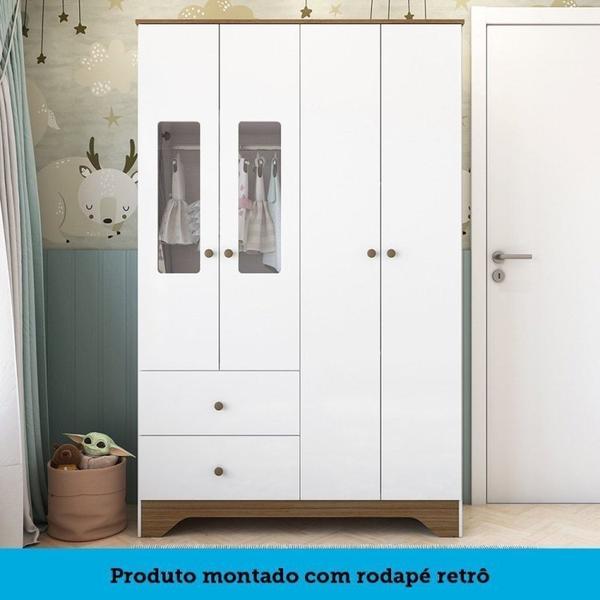 Quarto Infantil com Cômoda e Guarda Roupa com Janelas Retangulo 100% MDF Cocada - Espresso Móveis Imagem de Quarto Infantil com Cômoda e Guarda Roupa com Janelas Retangulo 100% MDF Cocada